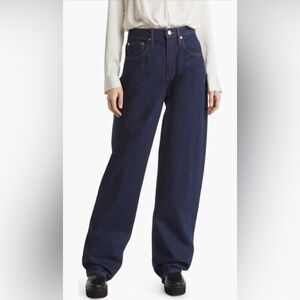 Frame High Waist Extra Long Barrel Jeans
